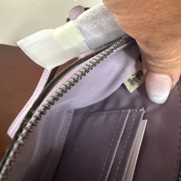 Coach NWT Floral Wristlet Clutch - Lilac and Blue medium wristlet - Picture 8 of 11